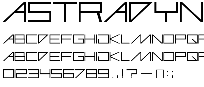 Astradyne Plain font